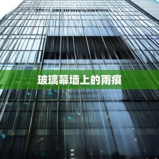 玻璃幕墙上的雨痕