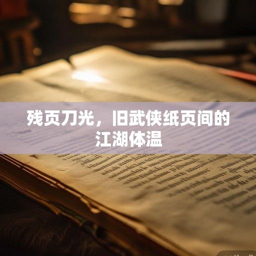 残页刀光，旧武侠纸页间的江湖体温