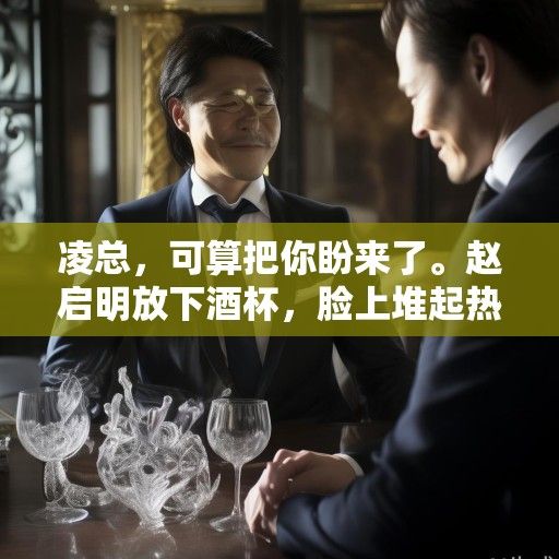 凌总，可算把你盼来了。赵启明放下酒杯，脸上堆起热情的笑容，却丝毫未达眼底，这位是苏晚小姐，苏小姐对那颗‘海洋之心’可是志在必得啊。他侧身示意了一下苏晚