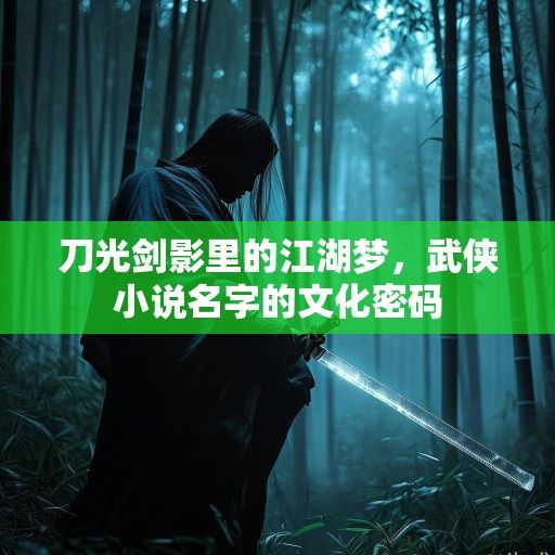 刀光剑影里的江湖梦，武侠小说名字的文化密码