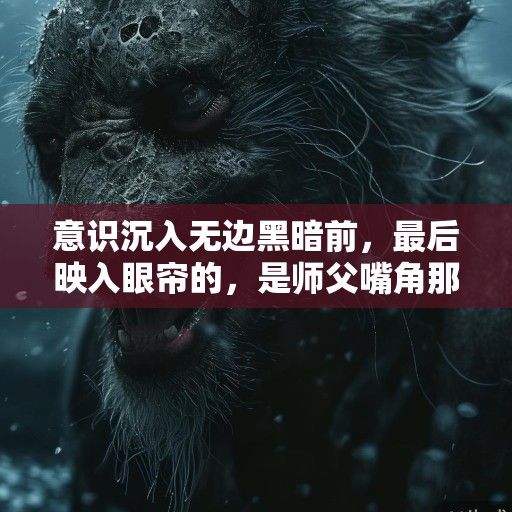 意识沉入无边黑暗前，最后映入眼帘的，是师父嘴角那抹一丝几不可察的、残忍的弧度。原来，所谓正道魁首，不过是个披着人皮的豺狼。所谓名门正派，不过是个吞噬血肉、滋养野心的巨大泥沼
