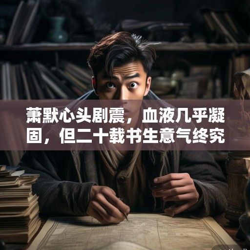 萧默心头剧震，血液几乎凝固，但二十载书生意气终究未曾消磨殆尽。他强自镇定，指尖悄然滑向案头那方温润的砚台，沉声道，阁下深夜造访，只为索要一张旧图？